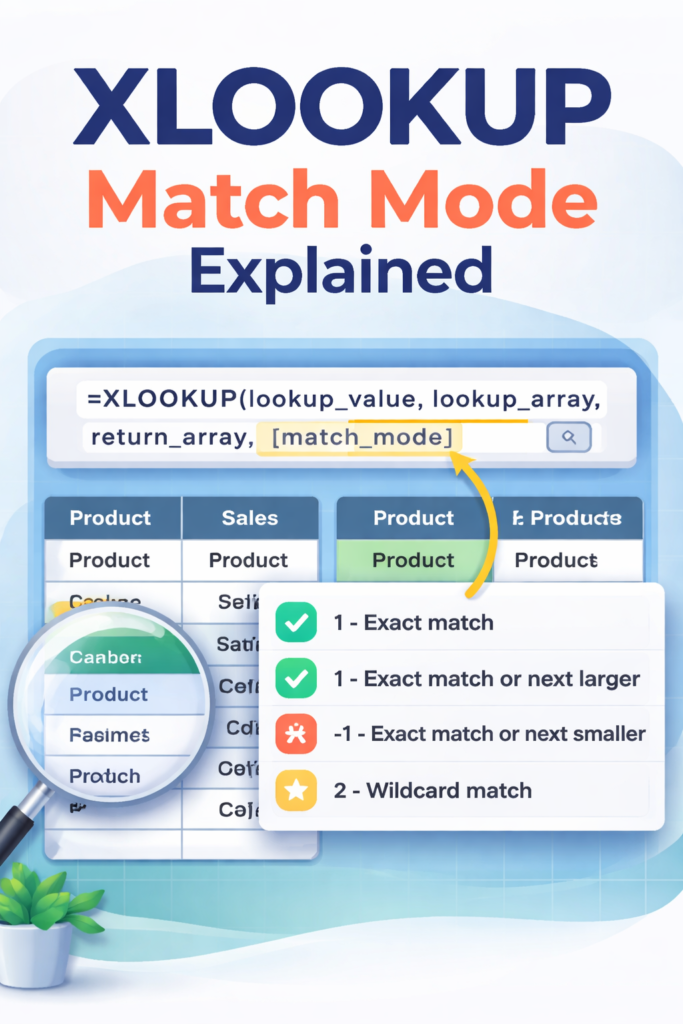 XLOOKUP Match Mode Explained: Mastering Excel’s Most Powerful Lookup Feature XLOOKUP Match Mode Explained