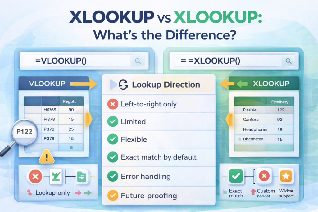 XLOOKUP vs VLOOKUP: What’s the Difference? A Practical, Modern Guide for Excel Users XLOOKUP vs VLOOKUP: What’s the Difference?