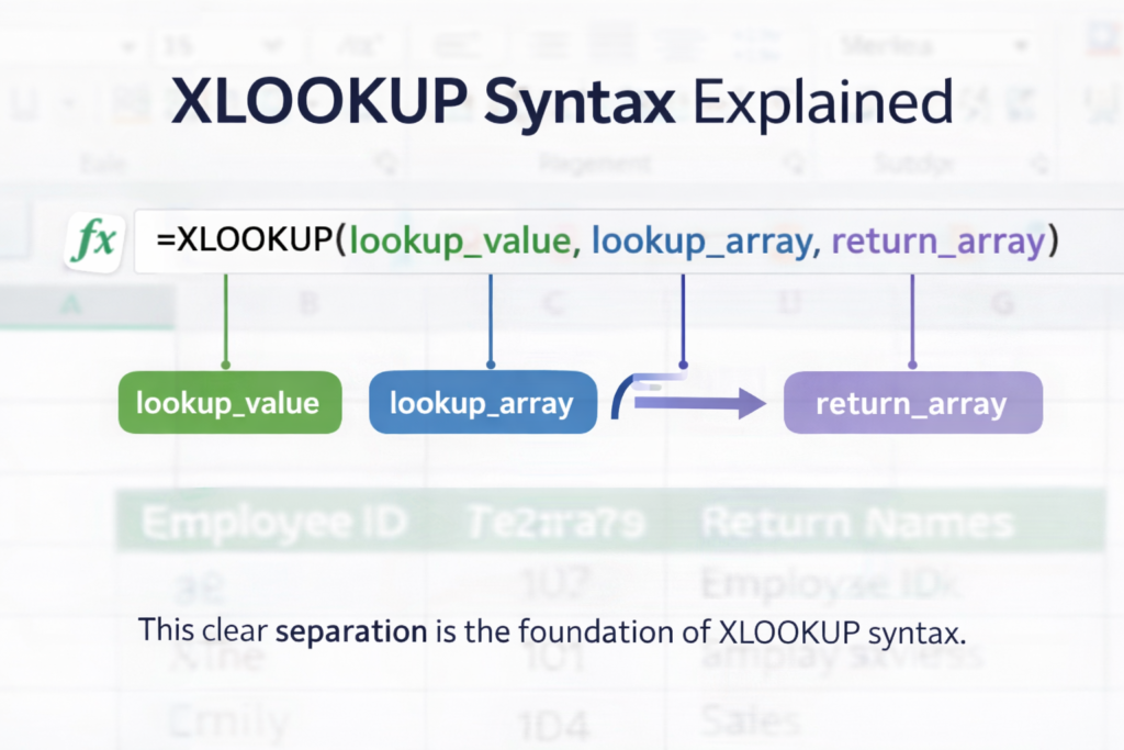 XLOOKUP Syntax Explained XLOOKUP Syntax Explained