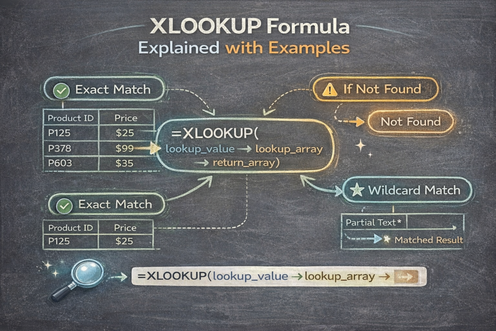 XLOOKUP Formula Explained with Examples
