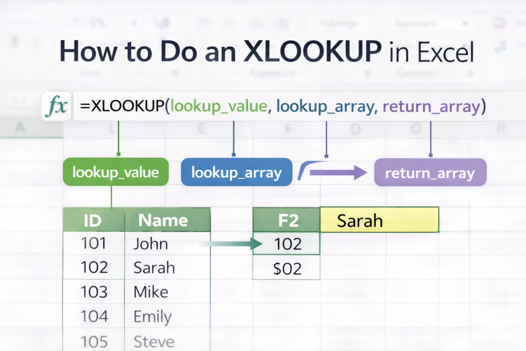 How to Do an XLOOKUP in Excel (Beginner Tutorial) How to Do an XLOOKUP in Excel