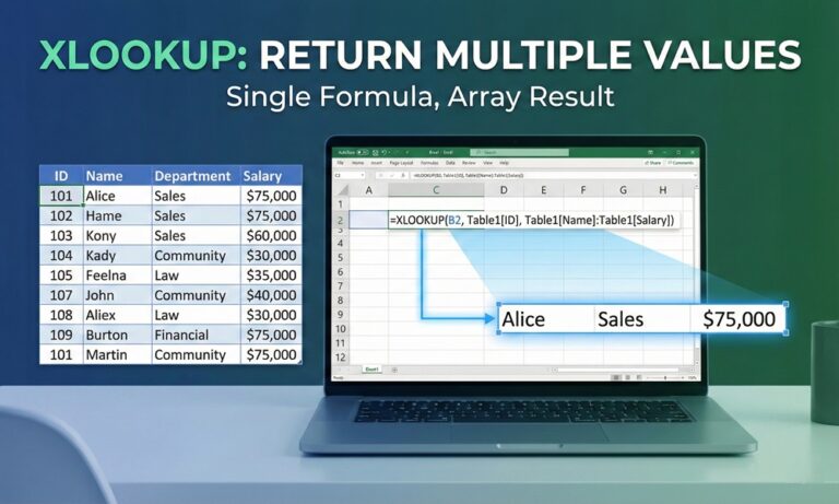 XLOOKUP Return Multiple Values in Excel