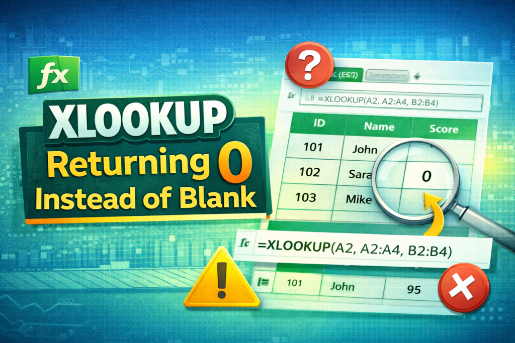 XLOOKUP Returning 0 Instead of Blank: 9 Easy Fixes You Must Know XLOOKUP Returning 0 Instead of Blank