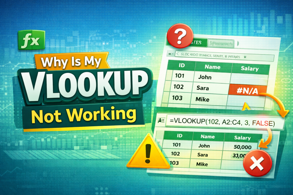 why is my vlookup not working